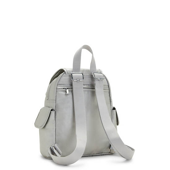 Sacs À Dos Kipling City Pack Mini Classiche Metallic Argent | FR 1734YX